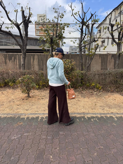 ウールフードニット