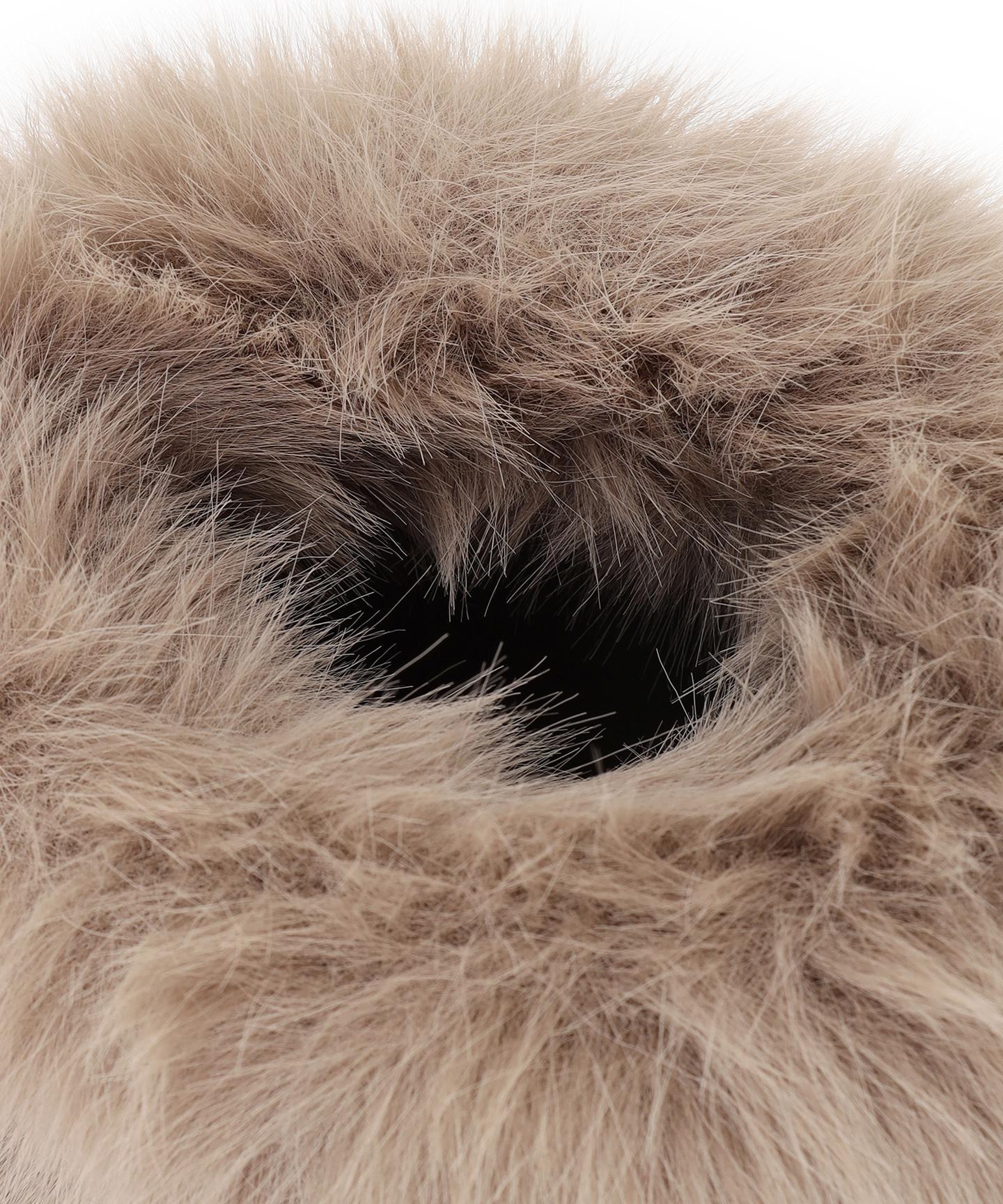 フェイクファー チャーム バッグ