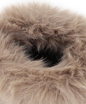 フェイクファー チャーム バッグ