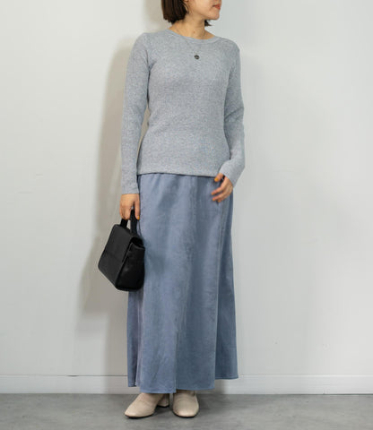 ストレッチスウェードAラインスカート