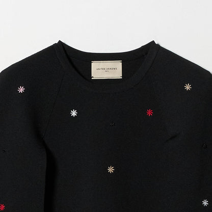 エンブロイダリー フラワー ケープニット ‐ウォッシャブル‐