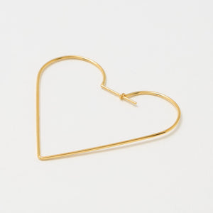 SILVER925 ゴールドプレーティング ハート ピアス