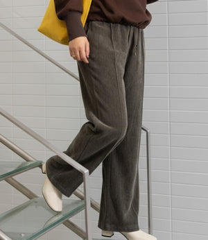起毛ピンタックイージーパンツ
