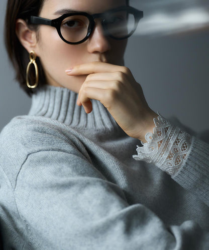 ナチュラルコットンベア レースレイヤード カットソー