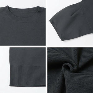 ぽわん5分袖ニットプルオーバー