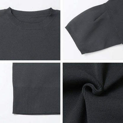 ぽわん5分袖ニットプルオーバー