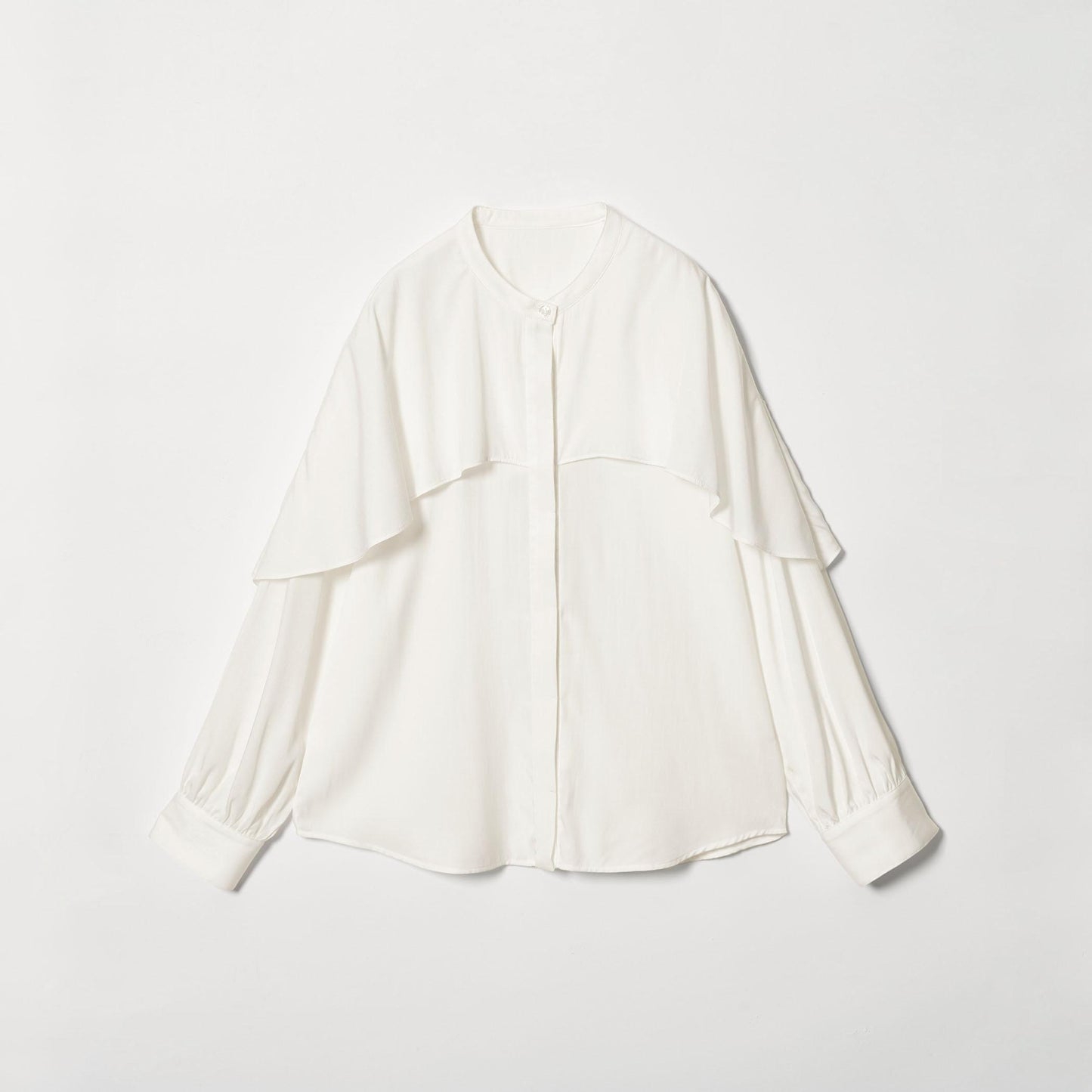 【WEB限定 Wardrobe DAILY MINIMAL】フリルレイヤーブラウス ウォッシャブル