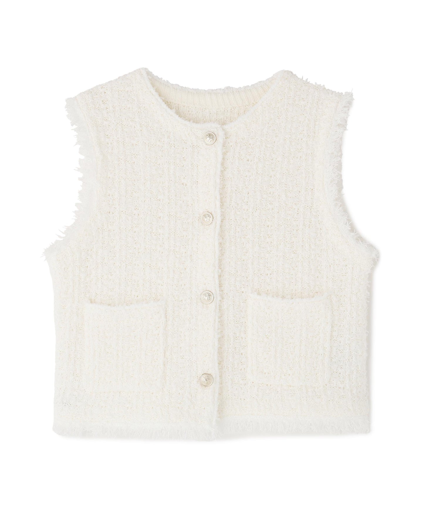 ツイーディーニットジレ