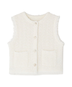 ツイーディーニットジレ