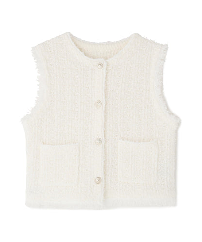 ツイーディーニットジレ