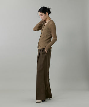 ライトカルゼ ツータックワイドパンツ