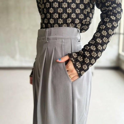 美シルエットストレートパンツ