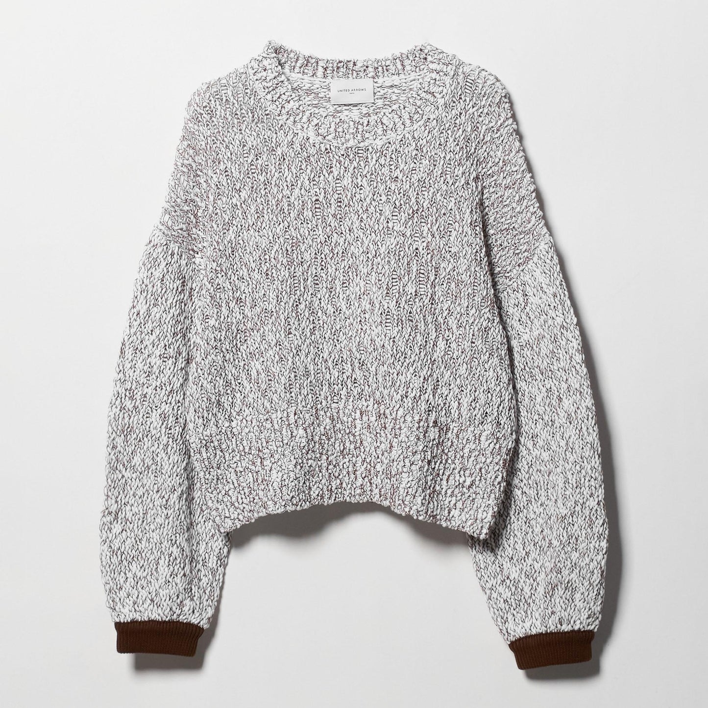 カラーミックス クルーネックニット