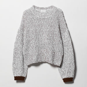 カラーミックス クルーネックニット