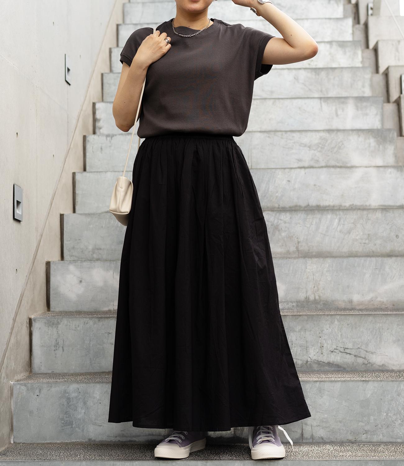 ミニリブフレンチスリーブトップス