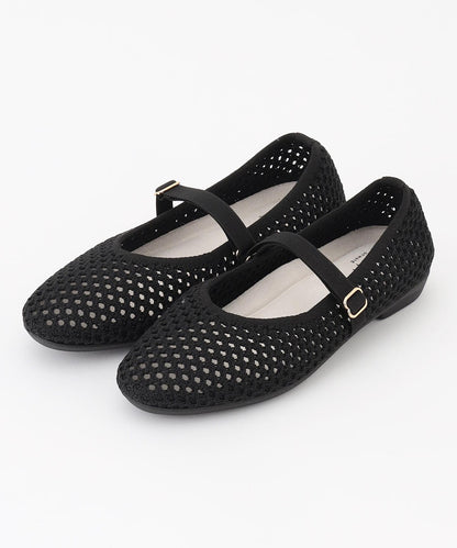 ラウンド メッシュ バレエパンプス