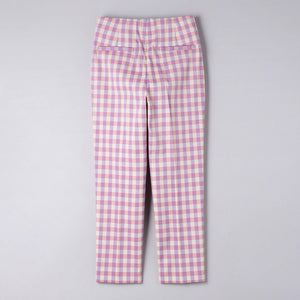 シャイニー ギンガムチェック パンツ
