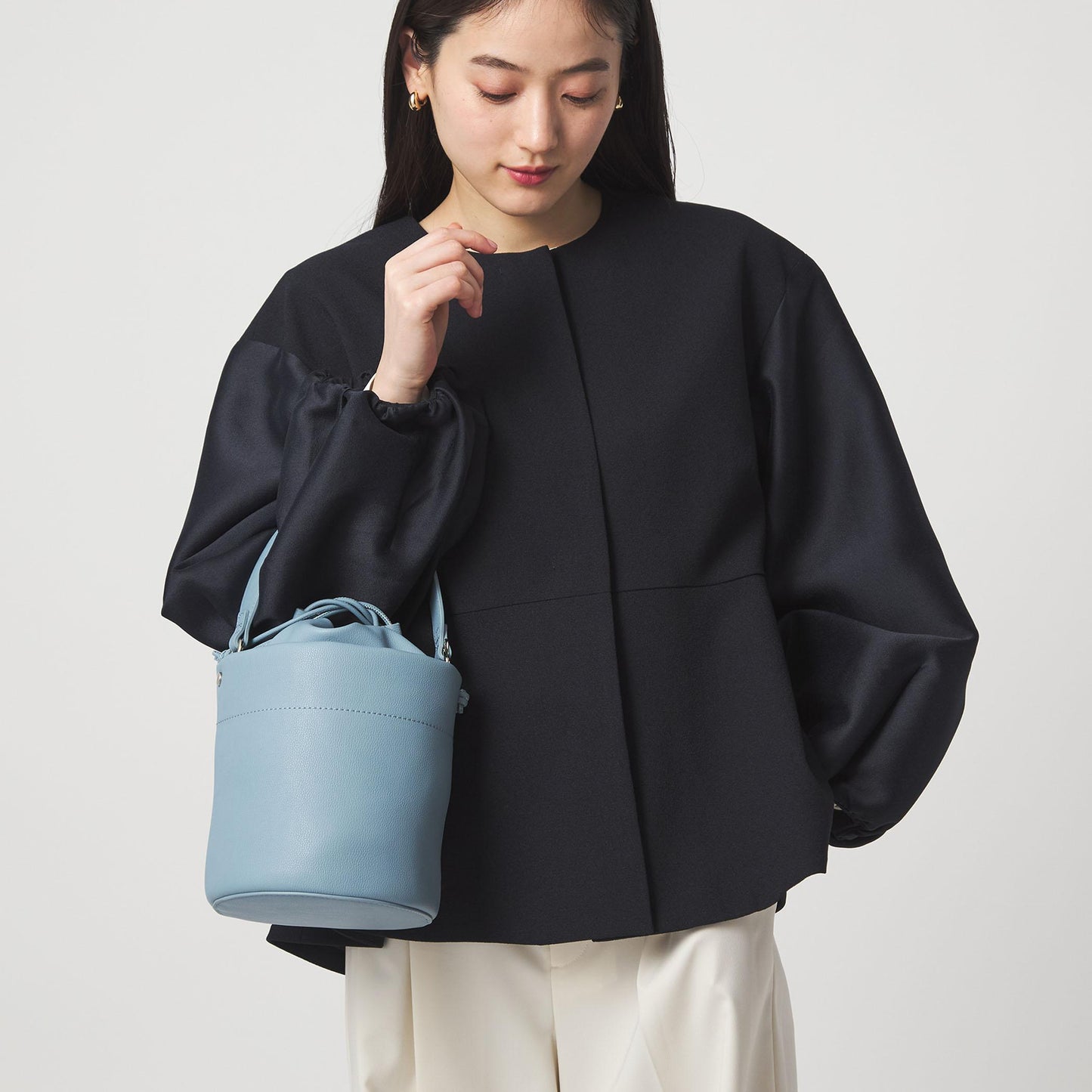 ２WAY 巾着ドロストバケツバッグ