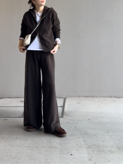 ダブルジップフーディーニットアップ