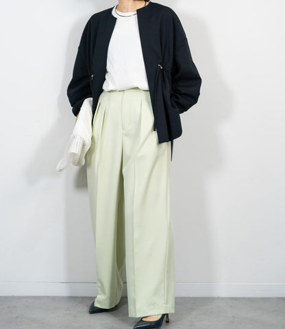 カットジョーゼットウエストマークブルゾン