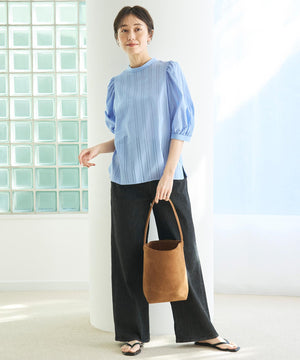 撥水 ワイドストレートデニム