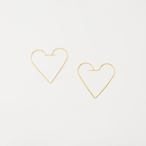 SILVER925 ゴールドプレーティング ハート ピアス