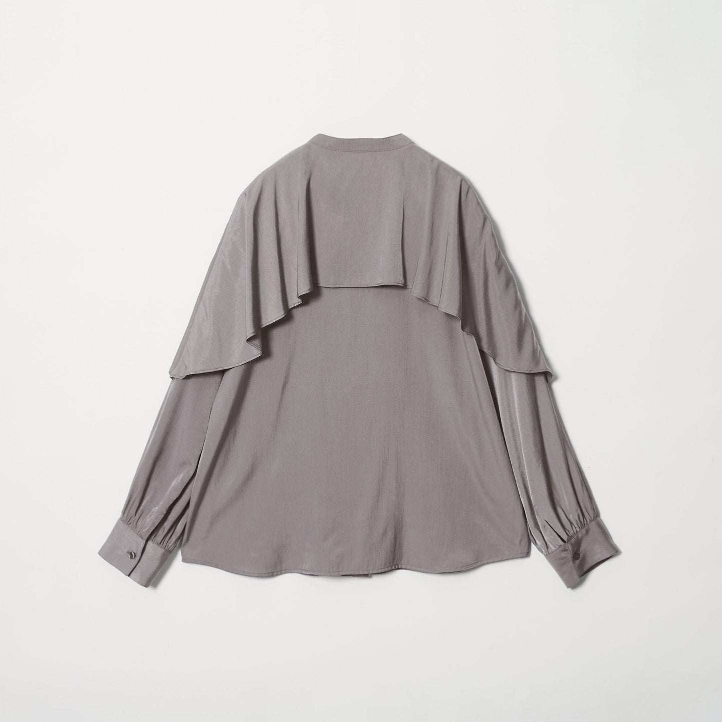 【WEB限定 Wardrobe DAILY MINIMAL】フリルレイヤーブラウス ウォッシャブル