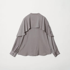 【WEB限定 Wardrobe DAILY MINIMAL】フリルレイヤーブラウス ウォッシャブル