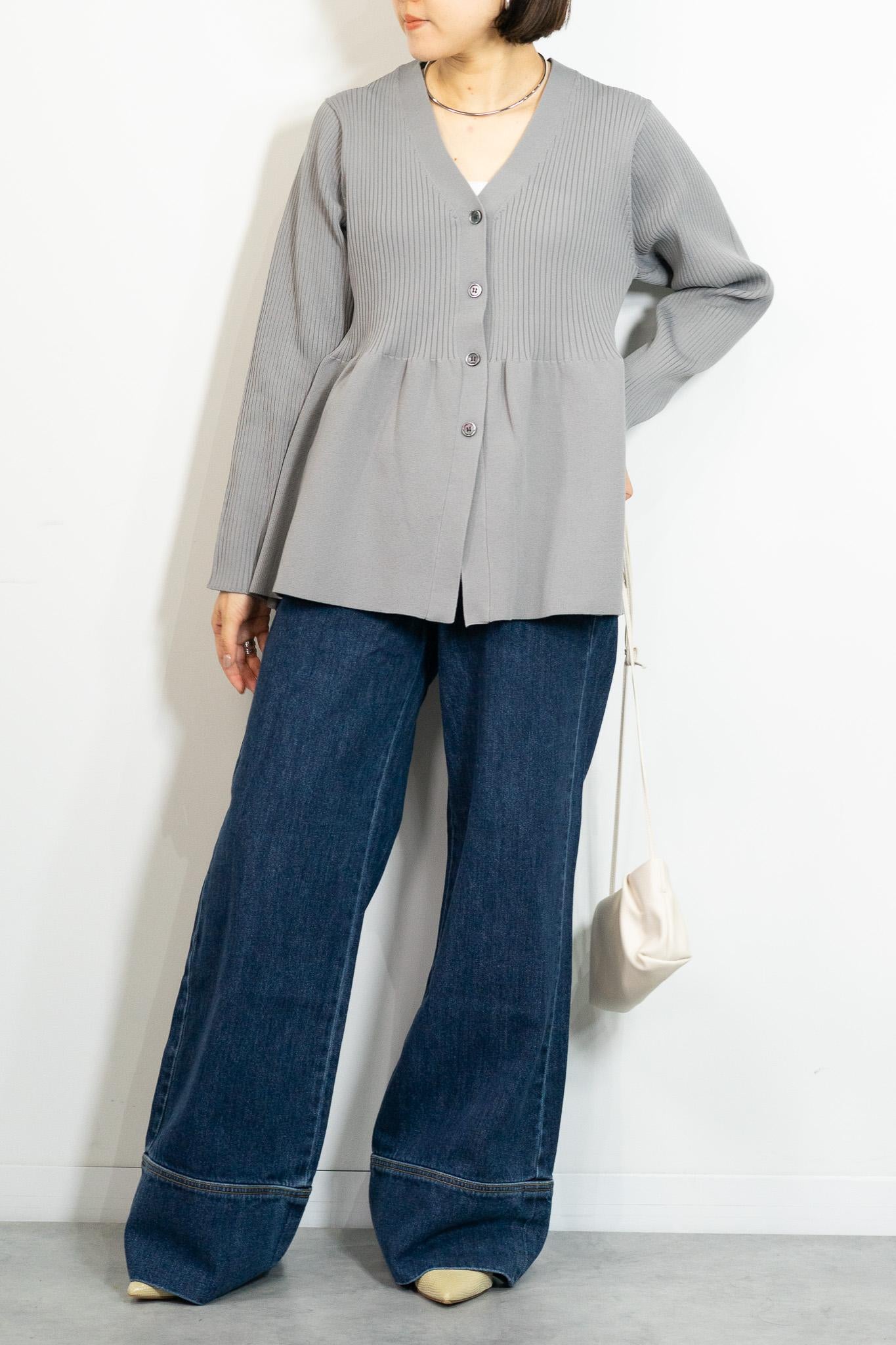 スポンディッシュペプラムカーディガン