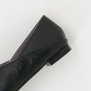 スクエア 2WAY フラットシューズ