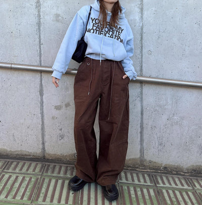 レッグラインピーチワイドパンツ