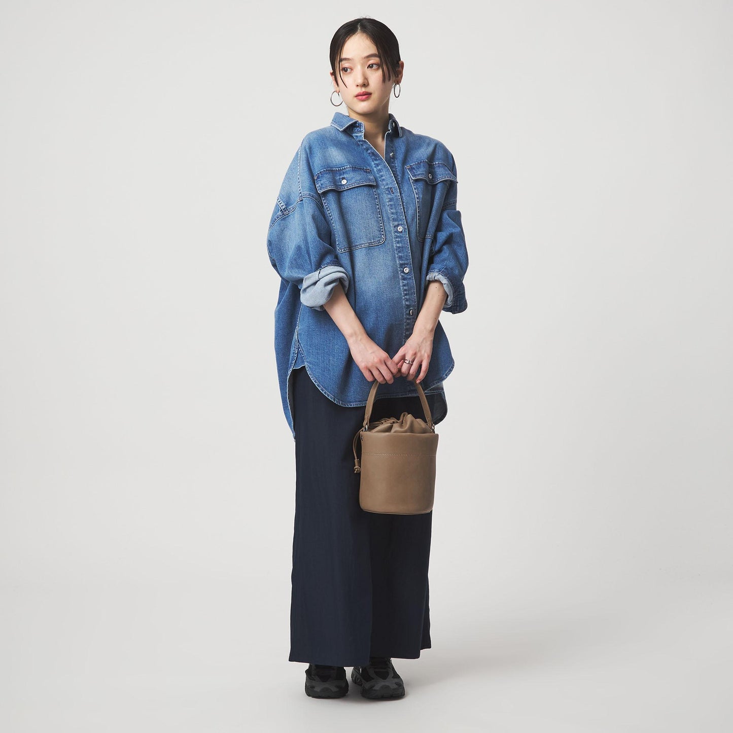 ２WAY 巾着ドロストバケツバッグ