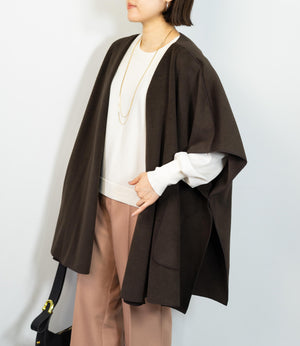 ニットパイル着流しアウター