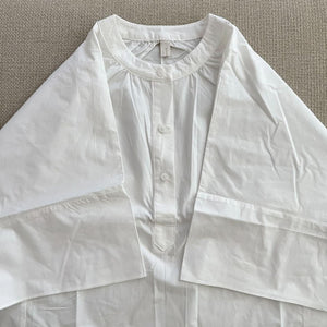 スタンドカラーコクーンワンピース