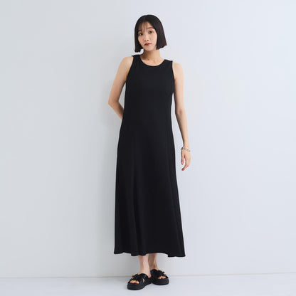シャーリングジャージーワンピース≪洗濯機で洗える≫