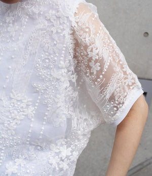 レースドッキングカットソートップス