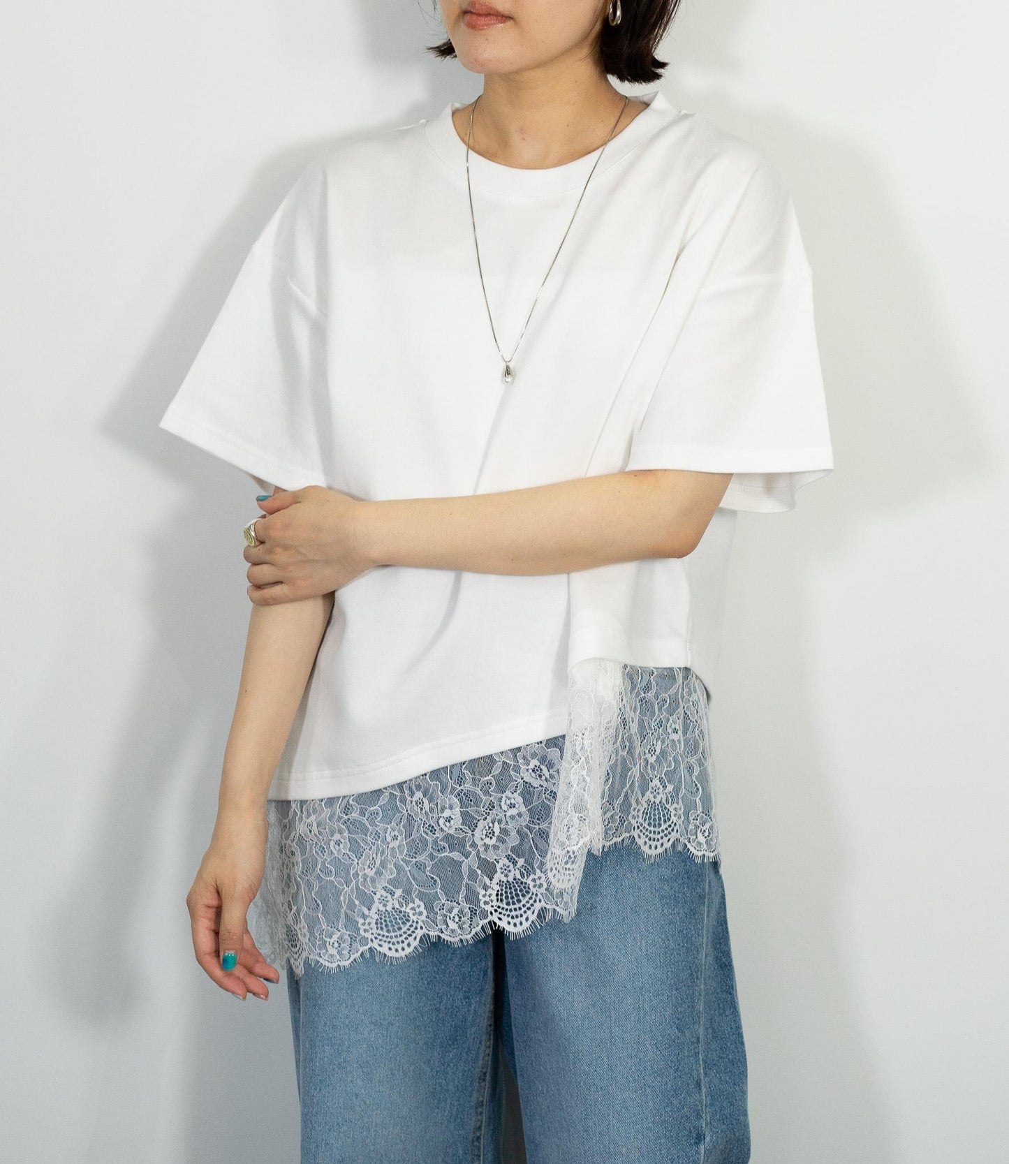 レースドッキングTシャツ