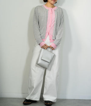 レイヤード風バイカラーカーディガン