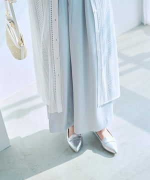 ナローリボンイージーワイドパンツ