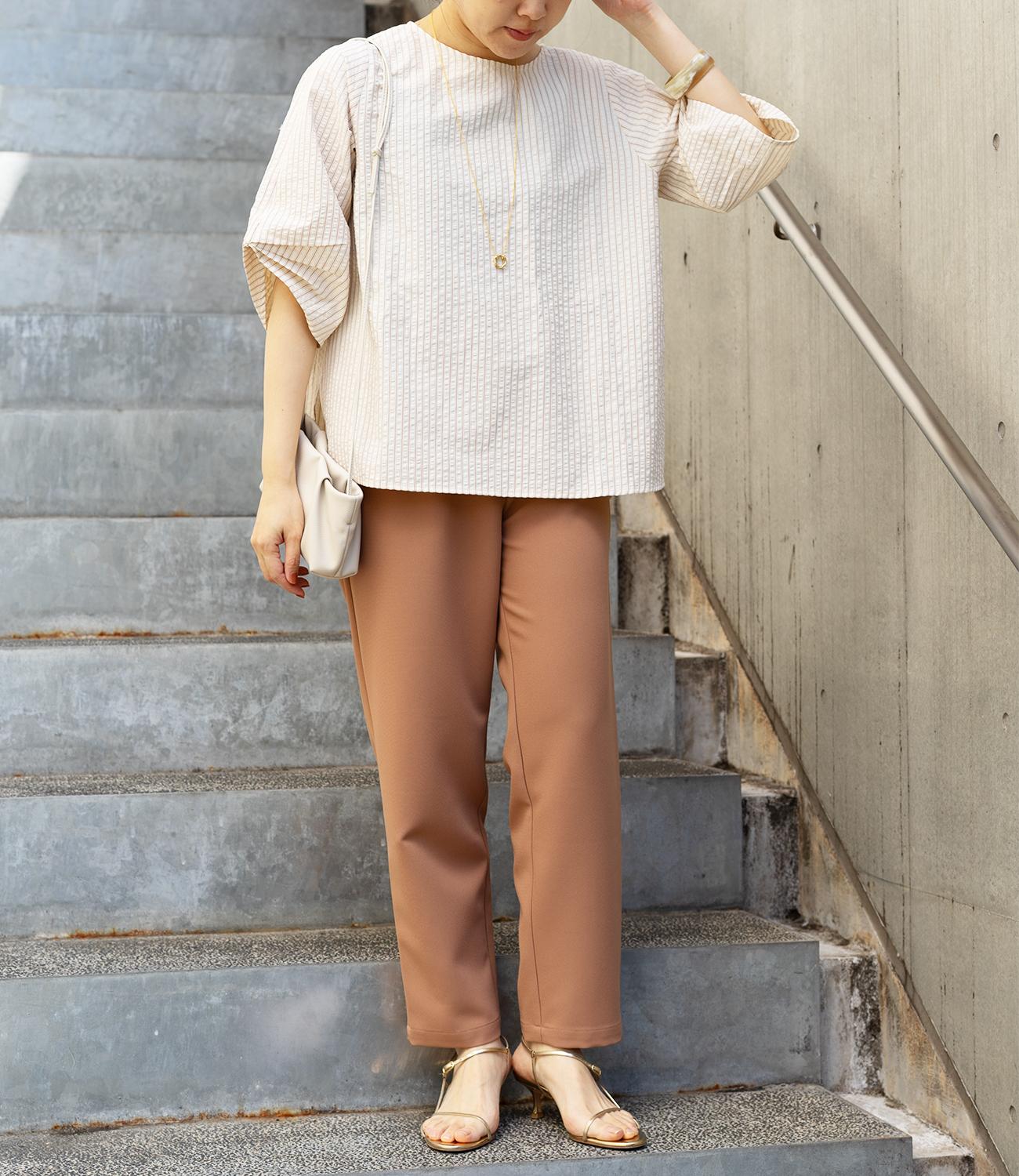 サッカーストライプブラウス