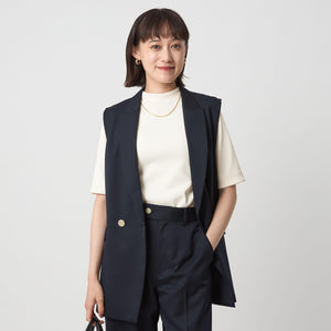 ニットライク モックネック カットソー