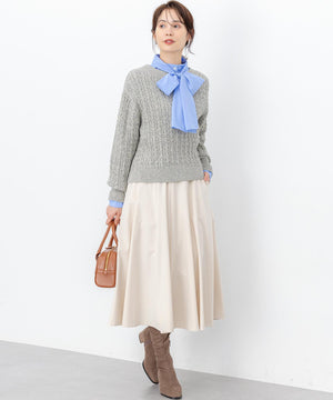 コットンタッチシャーティング刺繍入り ブラウス