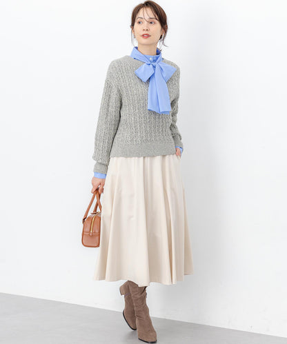 コットンタッチシャーティング刺繍入り ブラウス