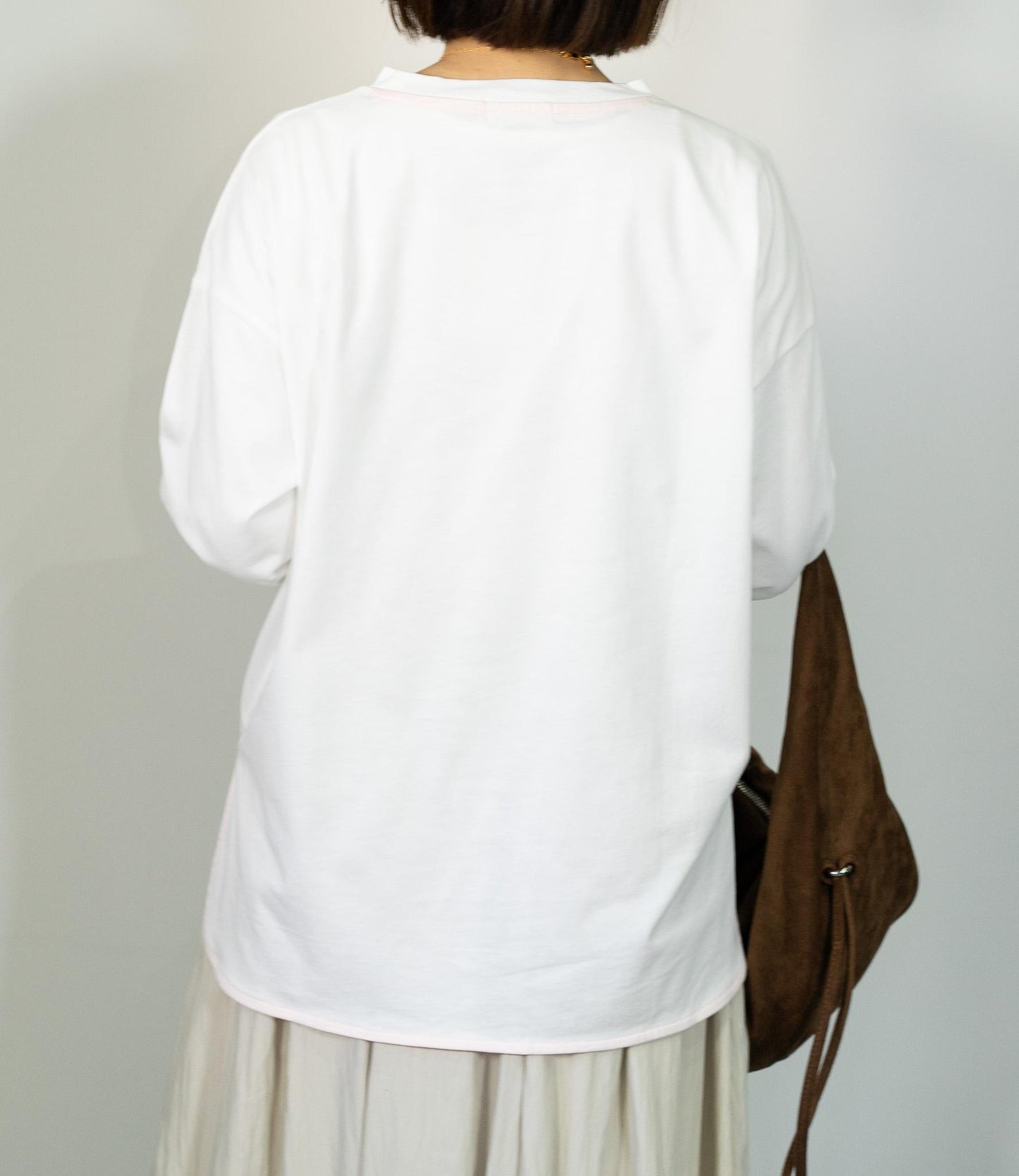 ポイントカラーロングTシャツ