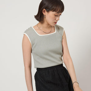 ブライトリブ フレンチスリーブ プルオーバー カットソー -制菌-