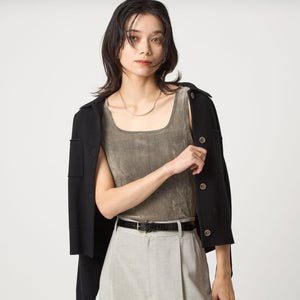 シアー フロッキー タンクトップ