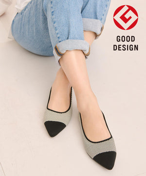 バイカラー ポインテッドパンプス