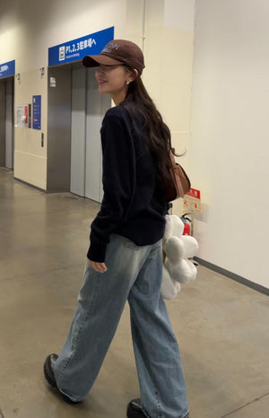 ルーズフィットワイドジーンズ