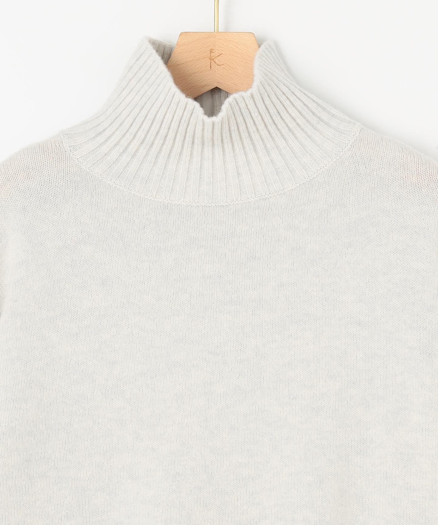 ウールカシミヤミックス ロールネック ニット