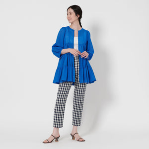 シャイニー ギンガムチェック パンツ